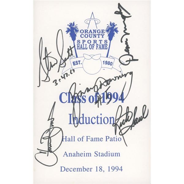 Orange County Sports Hall of Fame 1994 signed flyer