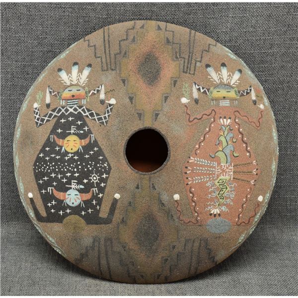 NAVAJO SAND PAINTING POT