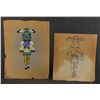 Image 19 : ELEVEN NATIVE AMERICAN SKETCHES AND PAINTINGS