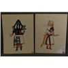 Image 2 : ELEVEN NATIVE AMERICAN SKETCHES AND PAINTINGS