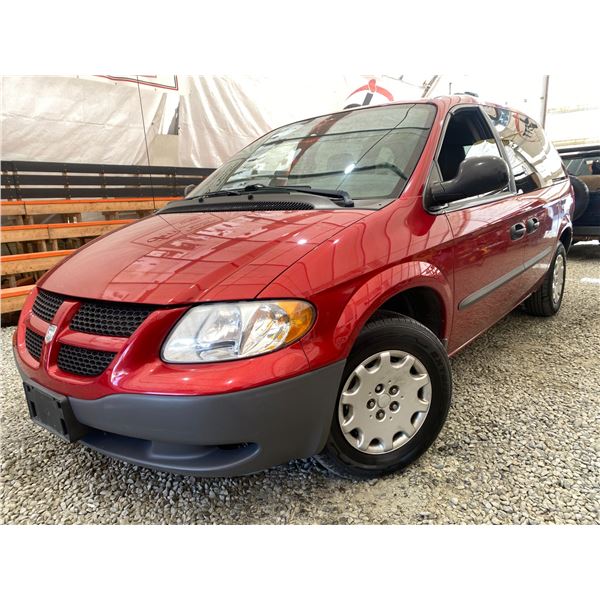 PARKSVILLE - 2002 DODGE CARAVAN RED 179536 KMS - 617507-2