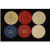Image 1 : 6 DECORATIVE CLAY CASINO NON DENOMINATINAL