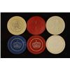 Image 2 : 6 DECORATIVE CLAY CASINO NON DENOMINATINAL