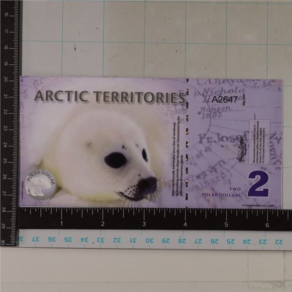 2010 ARCTIC TERRITORIES 2 POLAR DOLLAR, CRISP UNC