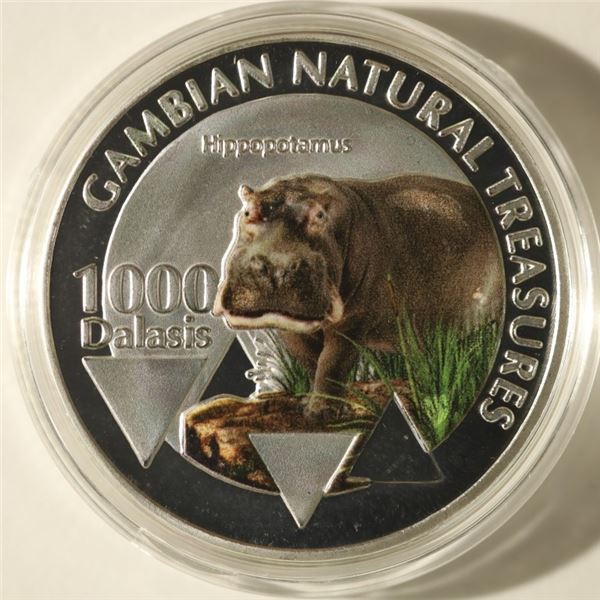 2014 GAMBIA 1000 DALASIS. PROOF WITH COLORIZED