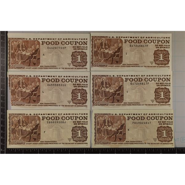 6 US DEPARTMENT OF AGRICULTURE $1 CRISP UNC