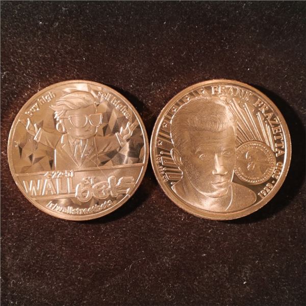 2-1 OZ. COPPER ROUNDS: WALL STREET GETS AND FRANK