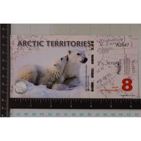 2011 ARCTIC TERRITORIES 8 POLAR DOLLAR CRISP UNC