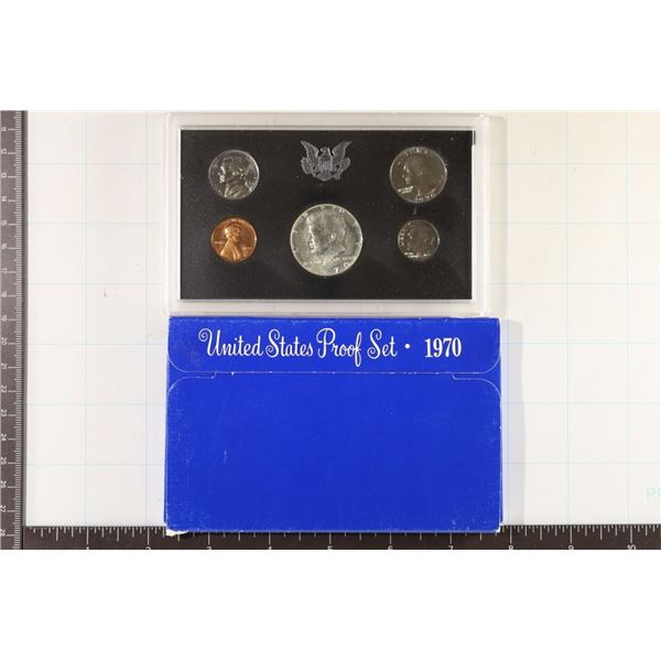 1970 US PROOF SET WITH BOX, 40% SILVER JFK HALF