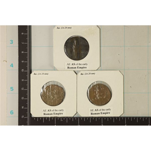 3 EARLY ROMAN EMPIRE ANCIENT COINS