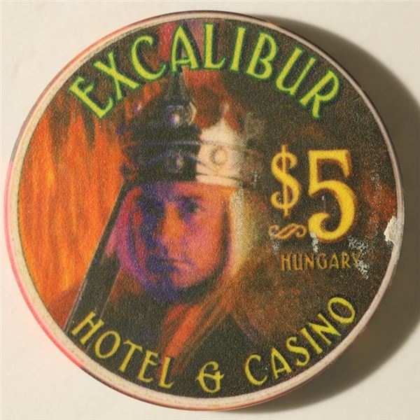 $5 EXCALIBUR HOTEL & CASINO CHIP. TOURNAMENT OF