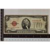 Image 1 : 1928-D US $2 RED SEAL NOTE TOP LEFT CORNER MISSING