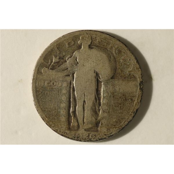 1926 SILVER STANDING LIBERTY QUARTER