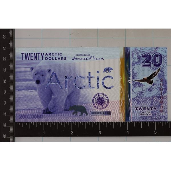 2020 ARCTIC $20 CRISP UNC POLYMER BILL