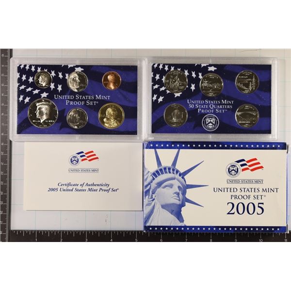 2005 US PROOF SET (WITH BOX) AND PAPERWORK