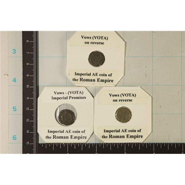3-VOWS (VOTA) ROMAN ANCIENT COINS