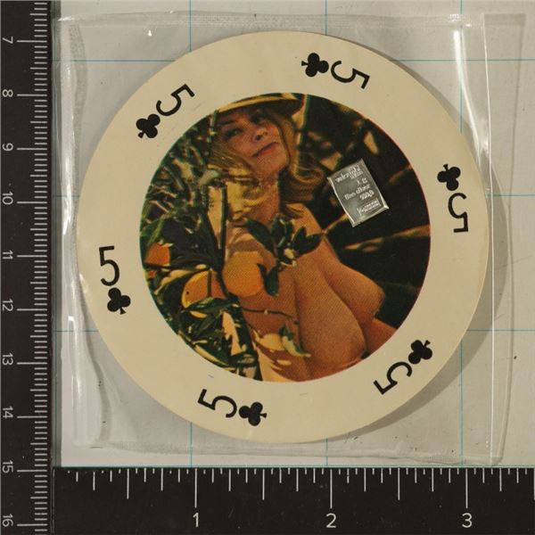 ROUND PLAYING CARD WITH 1 GRAM .999 VALCAMBI BAR
