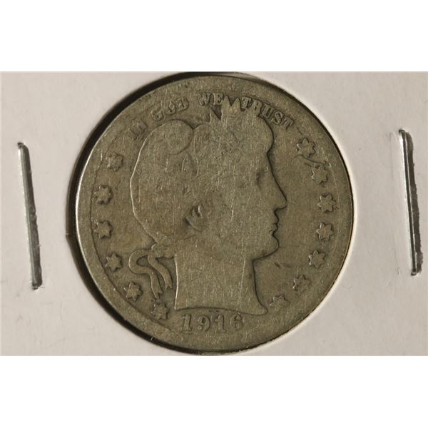 1916 SILVER BARBER QUARTER