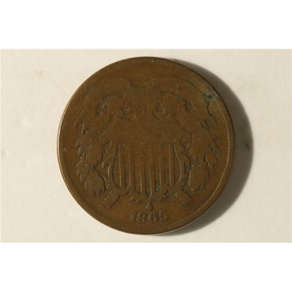 1865 US 2 CENT PIECE