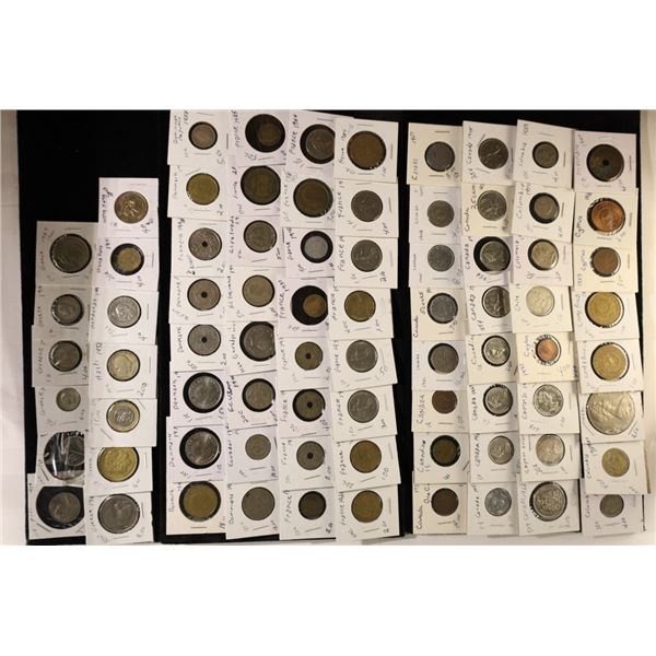 77 ASSORTED WORLD COINS: 1931-2013.  INCLUDES