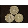 Image 2 : 3-1964 WASHINGTON SILVER QUARTERS