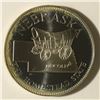 Image 1 : 14.4 GRAMS STERLING SILVER NEBRASKA PF ROUND
