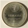 Image 2 : 14.4 GRAMS STERLING SILVER NEBRASKA PF ROUND
