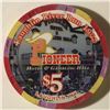 Image 2 : $5 PIONEER HOTEL & CASINO CHIP. 1997 RIVER RUN