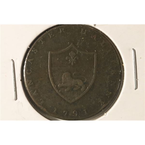 1791 CONDER TOKEN. THEY R MOSTLY 18TH CENTURY