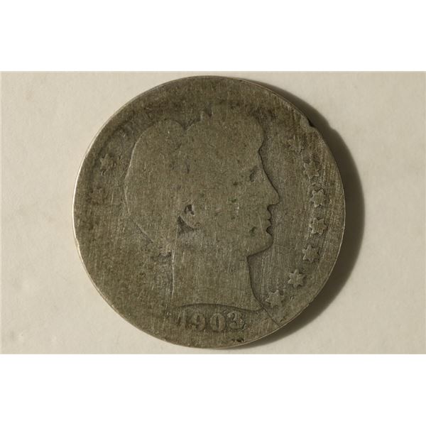 1903-O SILVER BARBER QUARTER