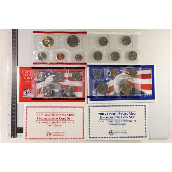 2003 US MINT SET (UNC) P/D (WITH ENVELOPES)