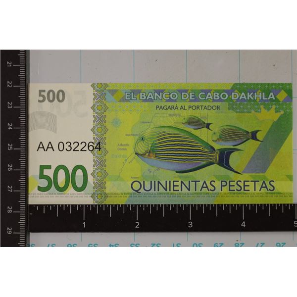BANK DE CABO DAKHLA 500 PESETAS CRISP UNC