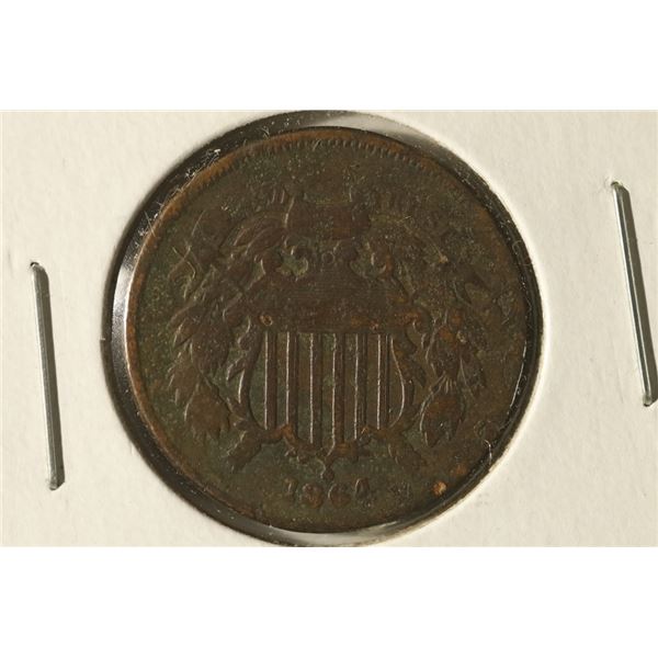 1864 US 2 CENT PIECE