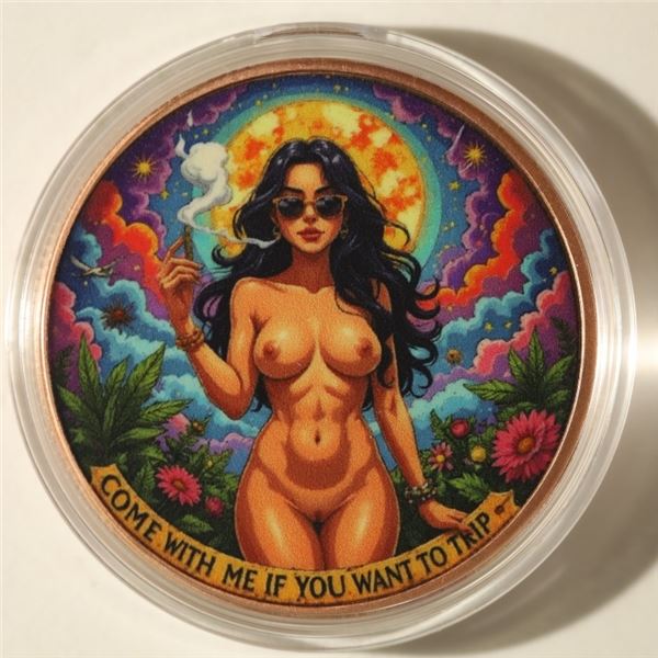 1 OUNCE COPPER NAUGHTY & NICE WOMAN THEMED 1 OZ