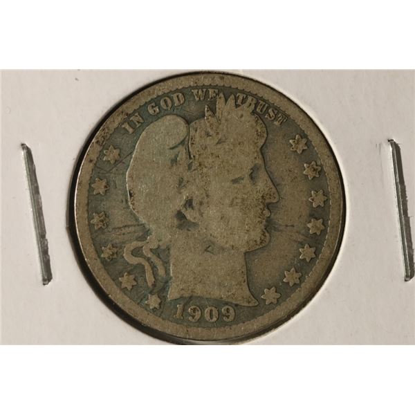 1909-D SILVER BARBER QUARTER