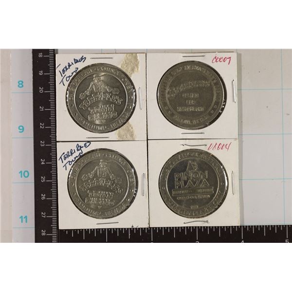 4-$1 METAL CASINO GAMING TOKENS: 2-TERRIBLE'S TOWN