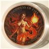 Image 1 : 1 OZ. .999 COLORIZED COPPER UNC ROUND. GODDESS OF