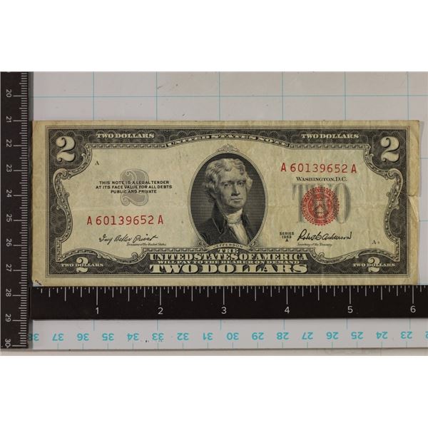 1953-A US $2 RED SEAL  NOTE