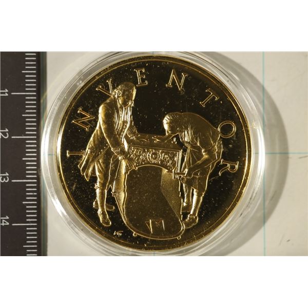 40.7 GRAM GOLD PLATED STERLING SILVER ROUND