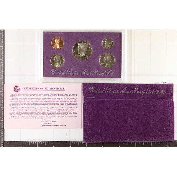 1992 US PROOF SET (WITH BOX) AND PAPERWORK