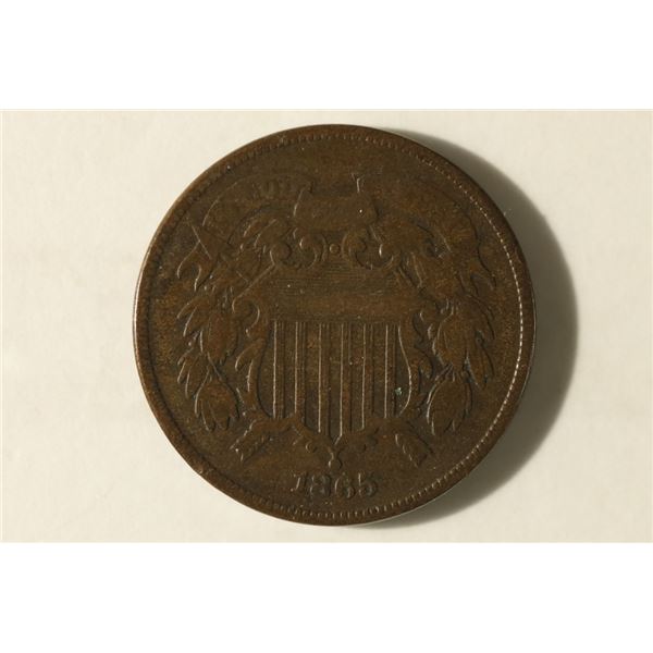 1865 US 2 CENT PIECE