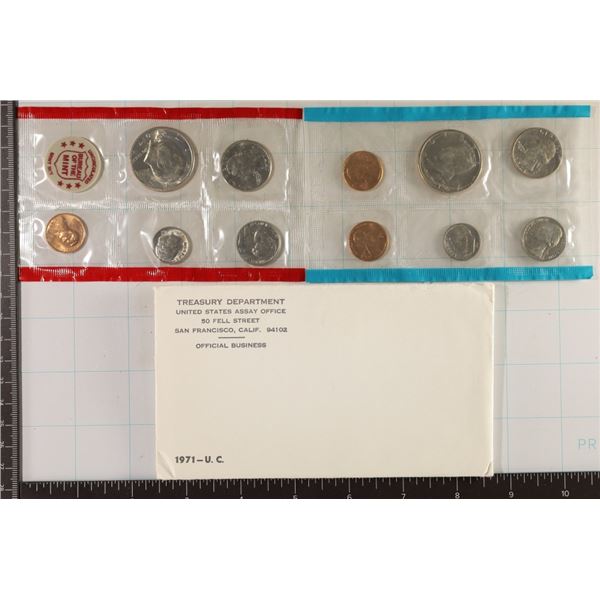 1971 US MINT SET (UNC) P/D/S (WITH ENVELOPE)
