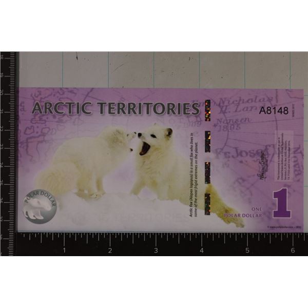 2012 ARCTIC TERRITORIES 1 POLAR DOLLAR CRISP UNC