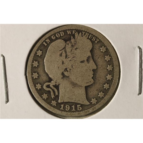 1915 SILVER BARBER QUARTER