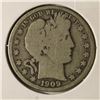 Image 1 : 1909 SILVER BARBER HALF DOLLAR