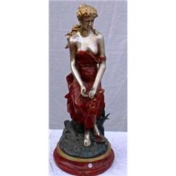 "Blonde on Tree Trunk