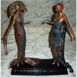 ERTE' "TWO VAMPS" ORIGINAL BRONZE SCULPTURE