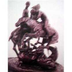 REMINGTON "POLO" BRONZE SCULPTURE