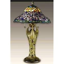 Peacock Shade Tiffany Lamp