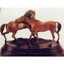 PJ MENE "L'ACCOLADE" BRONZE SCULPTURE